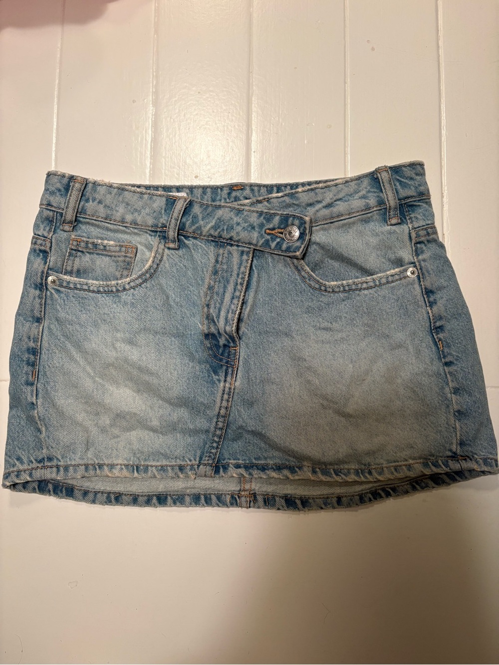 Zara Light Blue Denim Mini Skirt